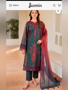 Jazmin Summer Lawn Suit Size ‘L’